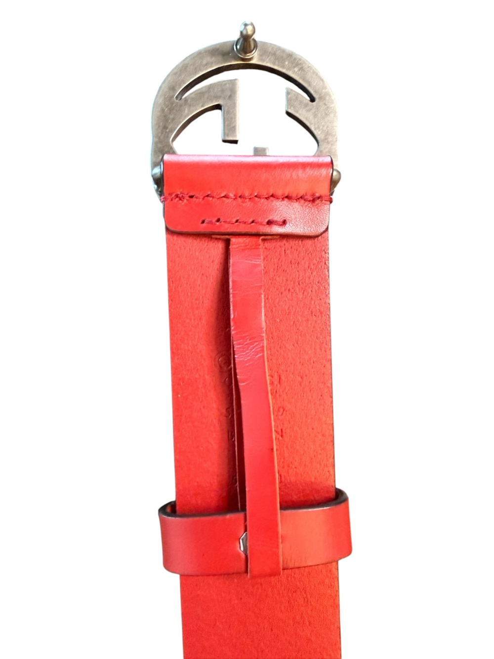 Gucci Rosso Red Interlocking GG Leather
Belt Size 90-36 - Picture 4 of 10